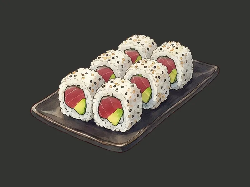 California uramaki tonno