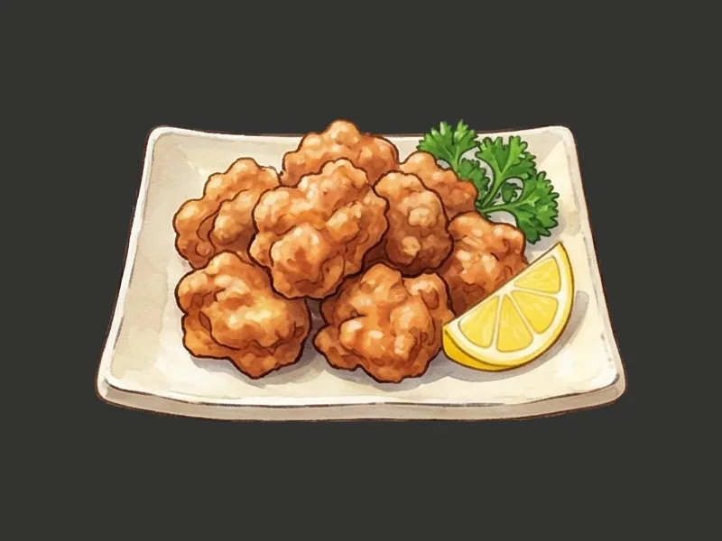 Torikarage pollo fritto