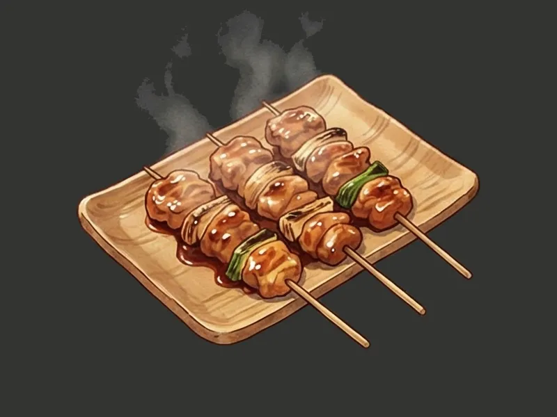 Yakitori spiedini di pollo